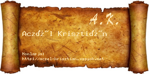 Aczél Krisztián névjegykártya