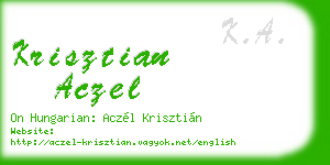 krisztian aczel business card