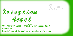 krisztian aczel business card